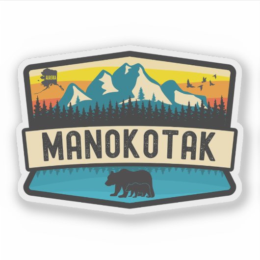 Manokotak, Alaska Aufkleber (Vorderseite)