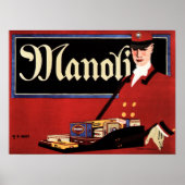 MANOLI Cigars Hans Rudi Erdt German Sachplakat Poster (Vorne)