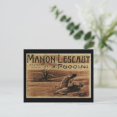 Manon Lescaut Vintage Postkarte (Stehend Vorderseite)
