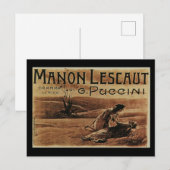 Manon Lescaut Vintage Postkarte (Vorne/Hinten)
