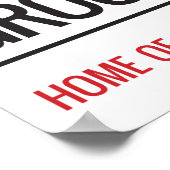 Manor Ground Stadium Street Sign Poster (Ecke)