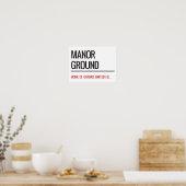 Manor Ground Stadium Street Sign Poster (Küche)