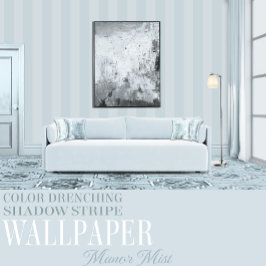 Manor Mist Sechs Zoll Blaue Schattenstreifen Tapete