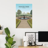Manor Park Sutton Reiseplakat Poster (Heimbüro)