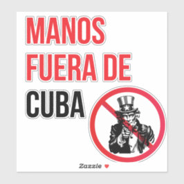 Manos Fuera De Cuba Aufkleber