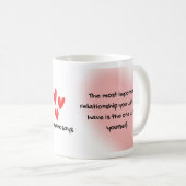 #ManoSays - Witty Line on Self Love - Kaffeetasse (VorderseiteRechts)