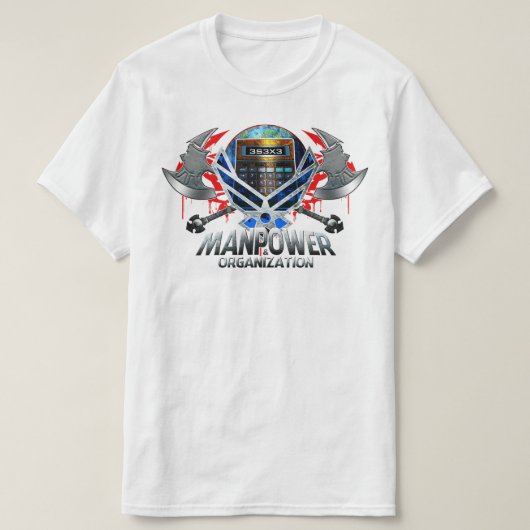 Manpower Calculator Ax Logo T-Shirt (Design vorne)