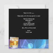 Mans 30. Geburtstag Blue Drinks Bierjungen Nacht Einladung (Rückseite)