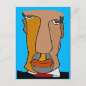 Mans Abstrakte Gesichter Postkarte (Vorderseite)