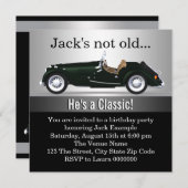 Mans Antique Car Geburtstagsparty Einladung (Vorne/Hinten)