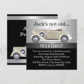Mans Antique Car Geburtstagsparty Einladung (Vorne/Hinten)
