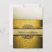 Mans Beer Black Gold Geburtstagsparty Einladung (Vorderseite)