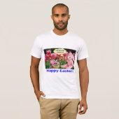 mans bella tee. Happy Oaster. Alpaca/Hunny T-Shirt (Vorne ganz)