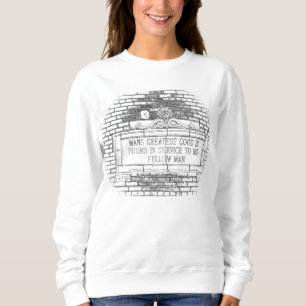 Mans Beste Good Old Brick Plaque Sweatshirt