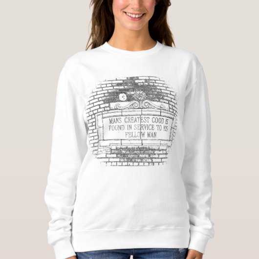 Mans Beste Good Old Brick Plaque Sweatshirt (Vorderseite)
