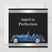Mans Classic Car Geburtstagsparty Einladung (Rückseite)