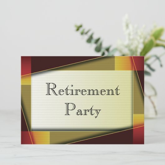 Mans Classic Retirement Party Einladung (Stehend Vorderseite)