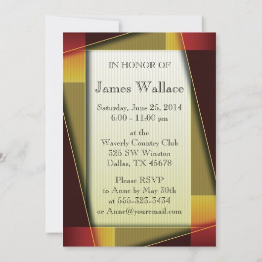 Mans Classic Retirement Party Einladung (Rückseite)