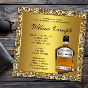 Mans Gold gereift bis zur Vollkommenheit Whisky Ge Einladung
