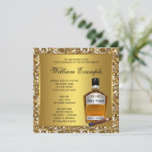 Mans Gold im Alter bis zur Perfektion 50. Geburtst Einladung (Stehend Vorderseite)