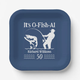 Man's It's O-Fish-al Fisherman 50. Geburtstagspart Pappteller