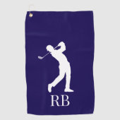Mans Navy Golfhandtuch (Vorderseite)