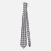 Man's Neck Tie Gray Pawprints Krawatte (Vorderseite)