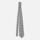 Man's Neck Tie Gray Pawprints Krawatte (Rückseite)