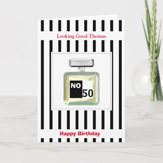 Man's Personalized Birthday Karte (Vorderseite)