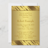 Mans Pure Gold 50. Geburtstagsparty Einladung (Rückseite)