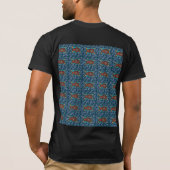 Mans stone gemustertes Design dunkelgrau blau T-Shirt (Rückseite)