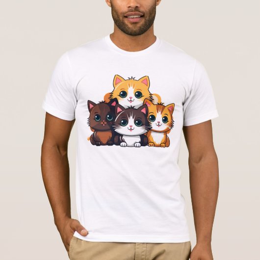 man's t-shirt with cat imprinted (Vorderseite)