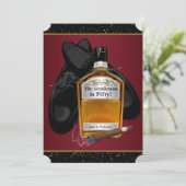 Mans Whiskey Age to Perfection Geburtstagsparty Einladung (Stehend Vorderseite)