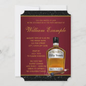 Mans Whiskey Age to Perfection Geburtstagsparty Einladung (Rückseite)