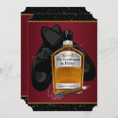 Mans Whiskey Age to Perfection Geburtstagsparty Einladung (Vorne/Hinten)