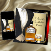 Mans Whiskey Birthday Party Einladung