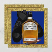 Mans Whiskey Birthday Party Einladung (Vorne/Hinten)