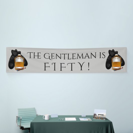 Mans Whiskey und Cigar Birthday Banner (Messeveranstaltung)