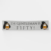 Mans Whiskey und Cigar Birthday Banner (Horizontal)