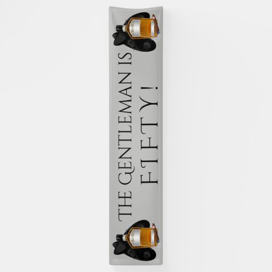 Mans Whiskey und Cigar Birthday Banner (Vertikal)