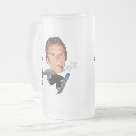 Mansarden-Bier-Tasse Mattglas Bierglas (Vorderseite Links)