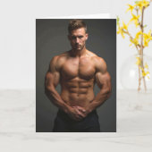 Manscape Greetings Card Karte (Gelbe Blume)