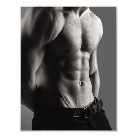 Manscape in Grey Hot Typ Poster (Vorne)