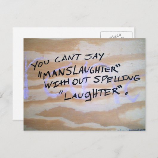 ManSchlachtung Postkarte (Vorne/Hinten)