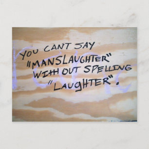 ManSchlachtung Postkarte