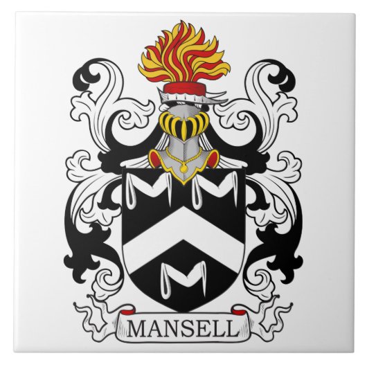 Mansell Wappen III Fliese (Vorderseite)