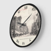 Mansfield Ohio Post Card Clock - Main St 1907 Große Wanduhr (Winkel)