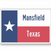 Mansfield Texas Aufkleber (Vorderseite)