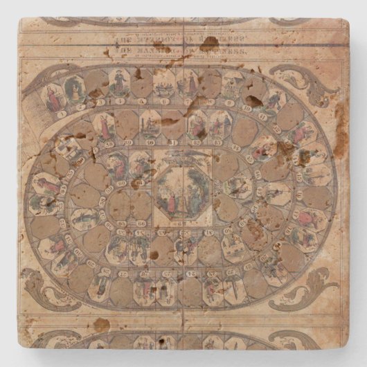 Mansion of Happiness – old game Steinuntersetzer (Vorderseite)