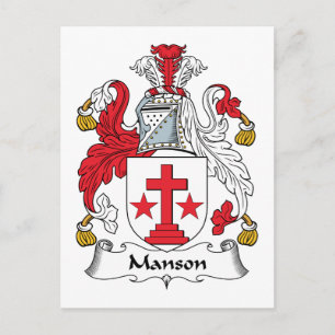 Manson Familienwappen Postkarte